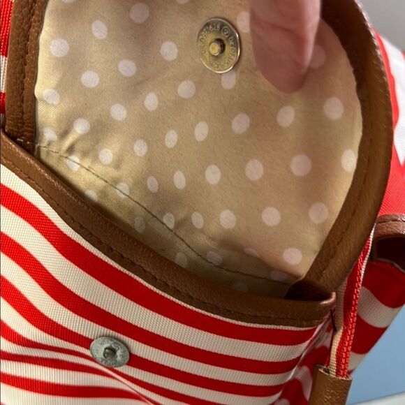 Awesome Jessica Simpson Red and White Striped Backpack - Picture 11 of 14